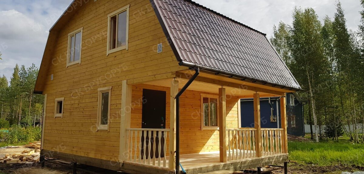 Дом из бруса 6х8, Гатчинский район, массив Ухта