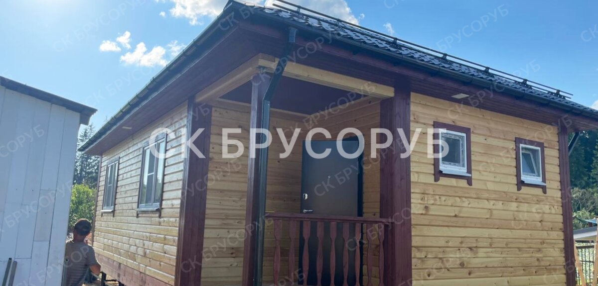 Дом из бруса 8х8 под ключ в Ленинградской области, Гатчина