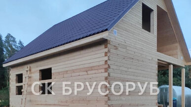 Дом из бруса 7х8 под усадку в Ленинградской области, Приозерский район