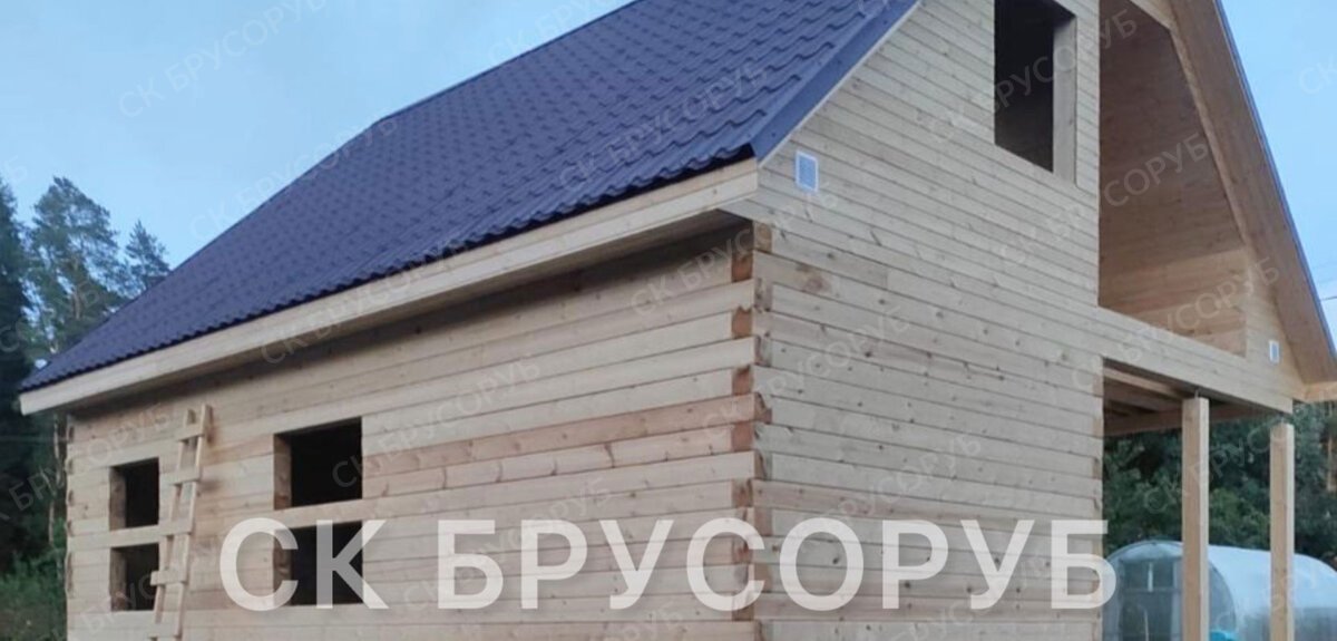 Дом из бруса 7х8 под усадку в Ленинградской области, Приозерский район