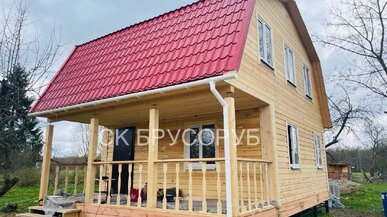 Дом из бруса 6х8 «Васильев» в Ленинградская область, Луга