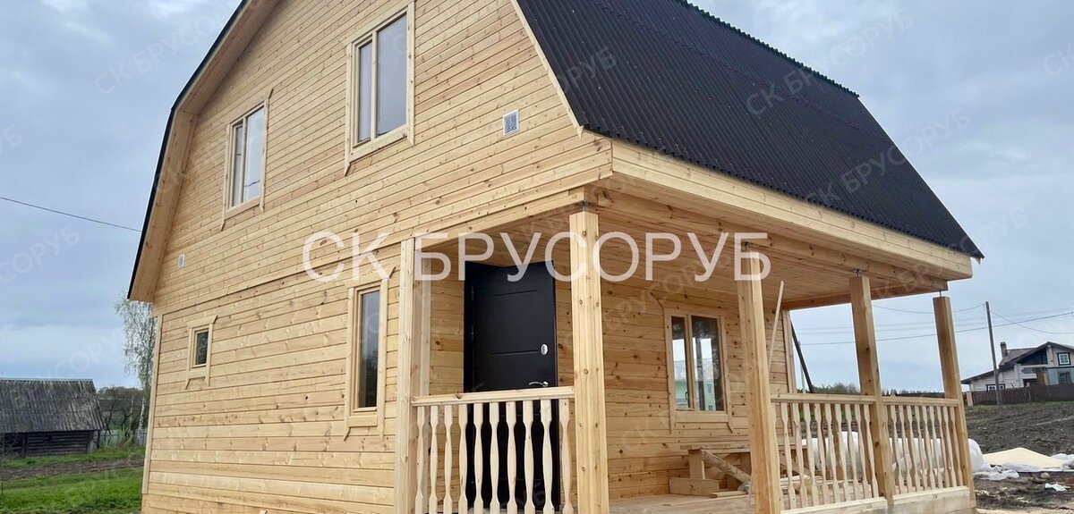 Дом из бруса 6х8 под ключ в Ленинградская область, Лужский район